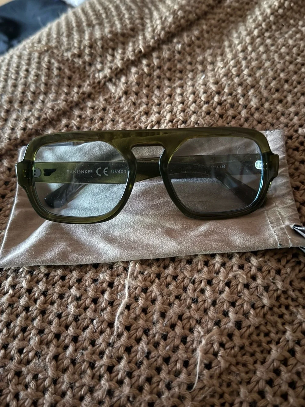Black Frame Amber Lens Sunglasses -